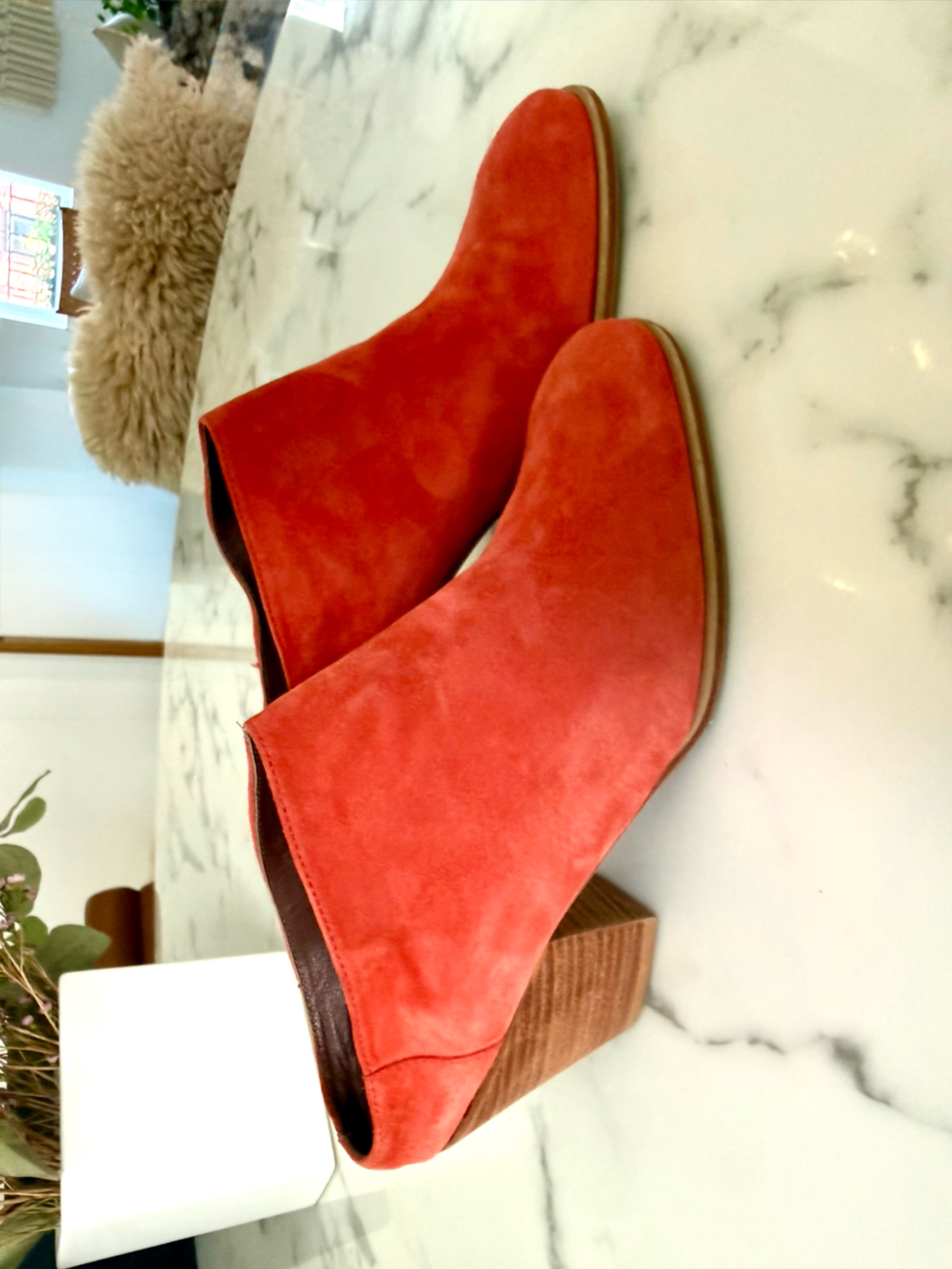Rachel Comey Coral Suede Slip-On Mules